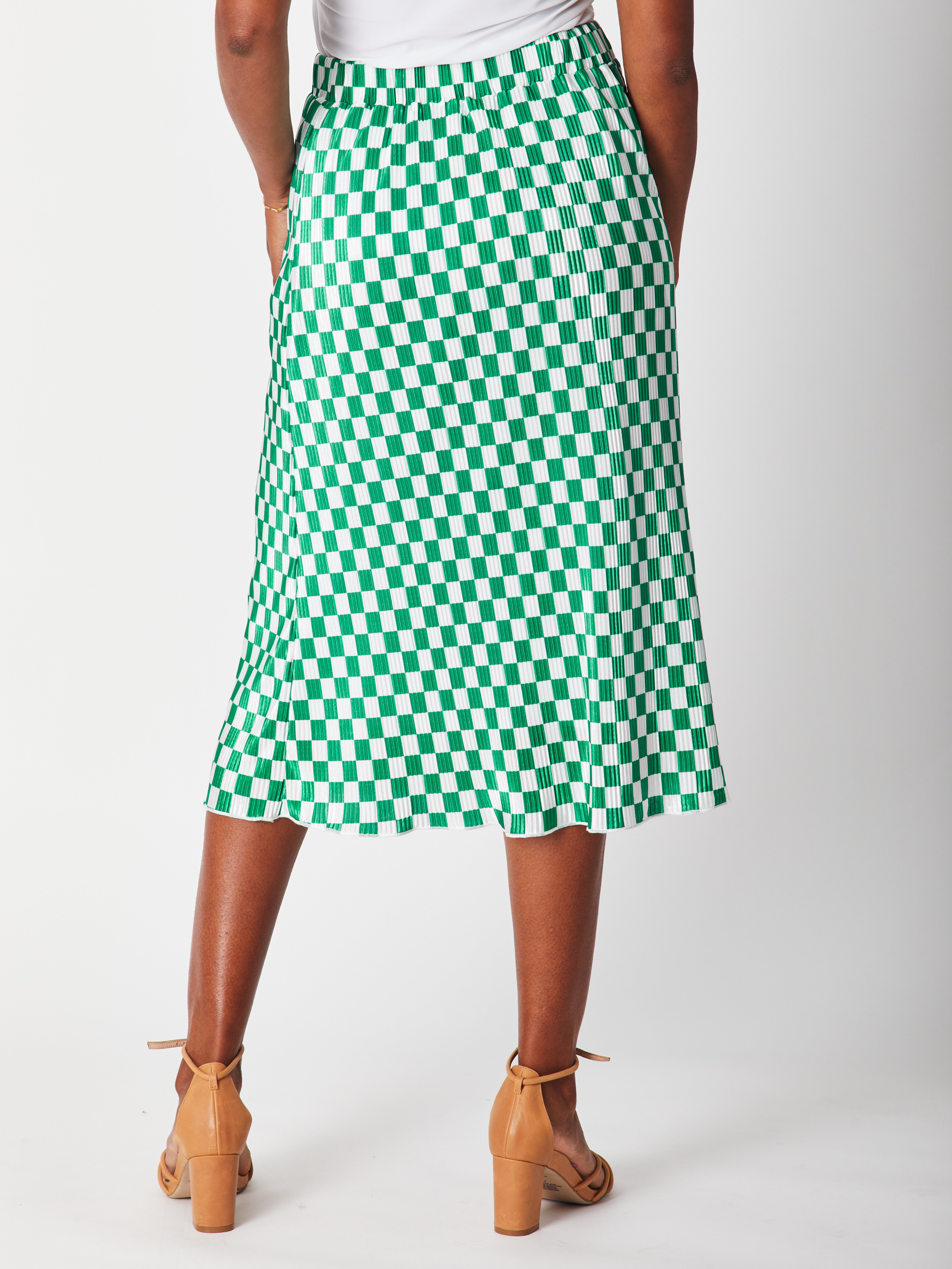 Girls Brunch Green Knitted Large Check Skirt | Pink Boutique – Pink  Boutique UK